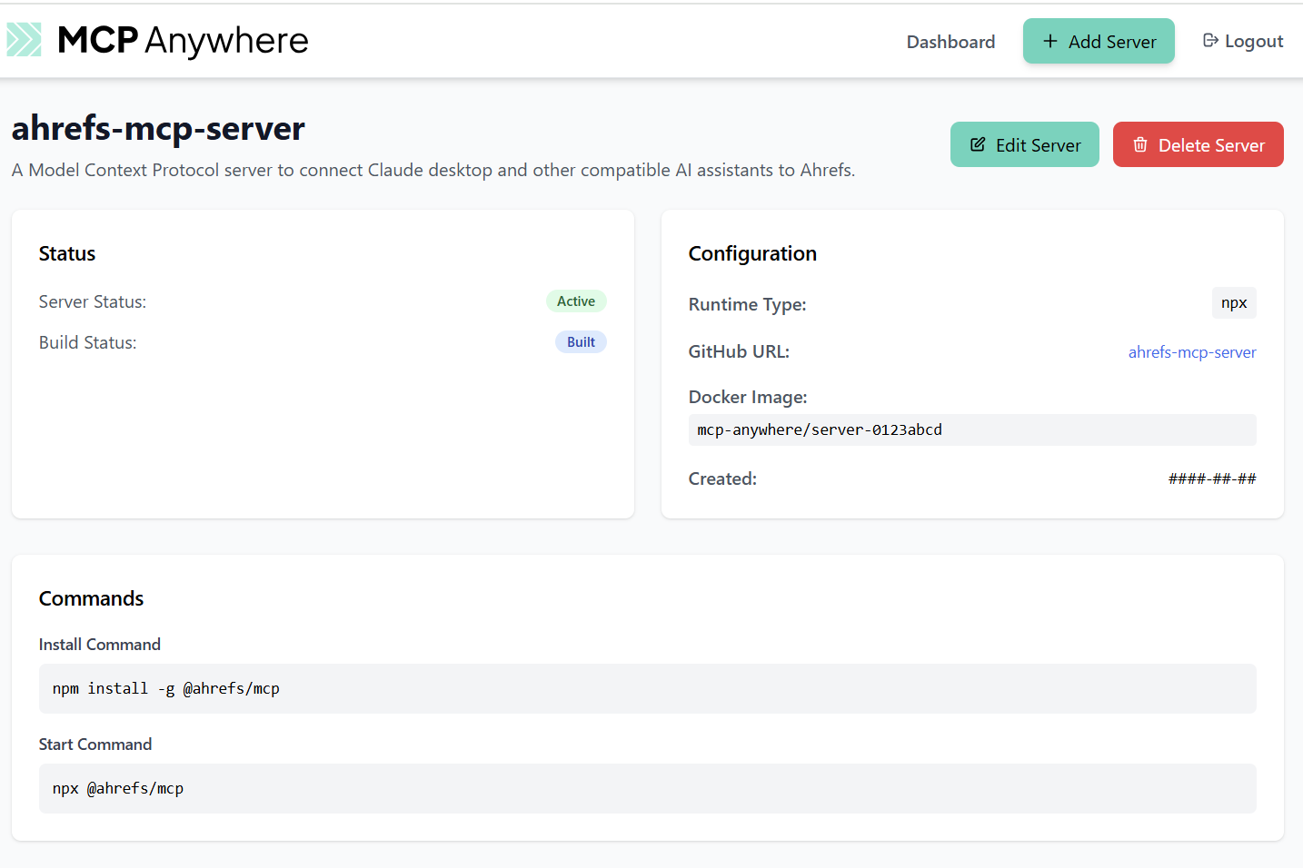 Detailed Server Management